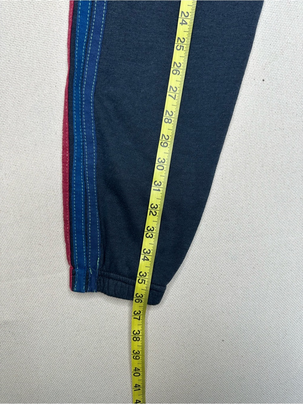 Aviator Nation Navy 5 Stripe Rainbow Sweatpants Joggers Comfy Loungewear Small - Picture 4 of 8